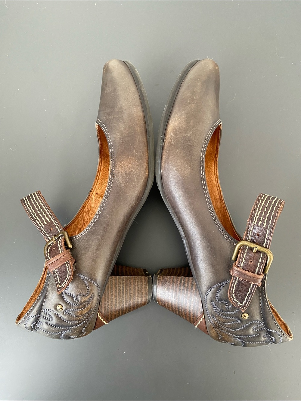 PIKOLINOS Brown Leather Mary Jane Strap Heels 41 (US 10-10.5) - Picture 8 of 14